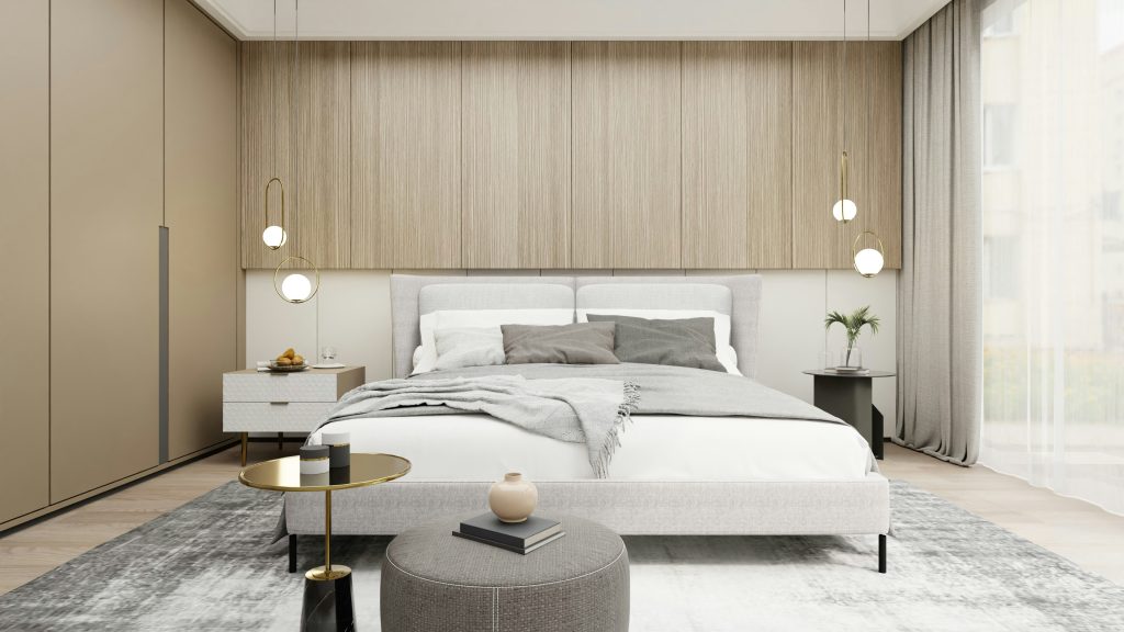 bedroom with panelling